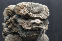 力強い表情で迫力のある木鼻一対 DC7373ab 在庫2個一組