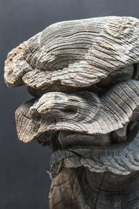 力強い表情で迫力のある木鼻一対 DC7373ab 在庫2個一組