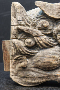 力強い表情で迫力のある木鼻一対 DC7373ab 在庫2個一組