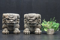 力強い表情で迫力のある木鼻一対 DC7373ab 在庫2個一組