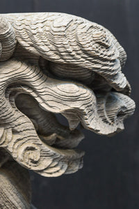 力強い表情で迫力のある木鼻一対 DC7373ab 在庫2個一組