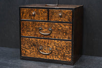 上品な素晴らしい杢目の針箱 DC7446