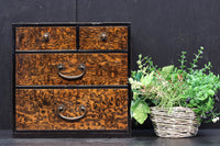 上品な素晴らしい杢目の針箱 DC7446