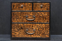 上品な素晴らしい杢目の針箱 DC7446