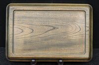 穏やかな杢目で味わいある角盆 DC7478