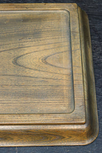 穏やかな杢目で味わいある角盆 DC7478