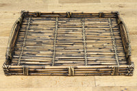 ツートンの色合いが素敵な持ち手付きの角盆 DC7556