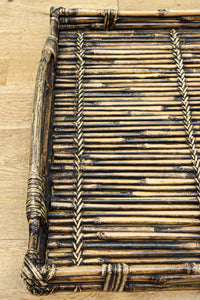 ツートンの色合いが素敵な持ち手付きの角盆 DC7556