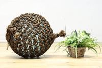 網に覆われた和ガラスの色合い趣きある浮き玉 DC7559