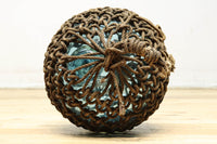 網に覆われた和ガラスの色合い趣きある浮き玉 DC7559