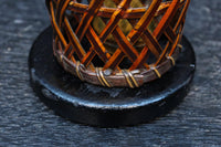 竹の色合が美しい上品な佇まいをした花カゴ DC7607