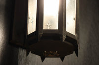 特大サイズ!!星模様入りガラスで煌びやかな八角柱ブラケット DC7639