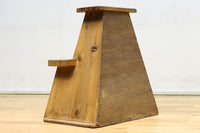 温かみある風合いの木地色の踏み台 DC7645