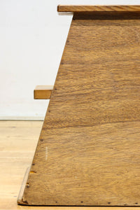 温かみある風合いの木地色の踏み台 DC7645