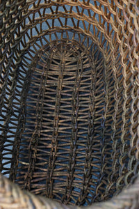 使い込まれた味わいのある中型あけび編みバッグ DC7666