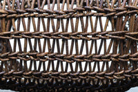 使い込まれた味わいのある中型あけび編みバッグ DC7666