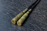 持ち手に時代を経た味わいある戦役記念火箸 DC7684