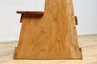 温かみある木地色の安定感のある踏み台 DC7738