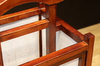 朱の木製フレームで華やかな角型行灯(あんどん) DC7782