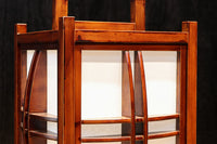 朱の木製フレームで華やかな角型行灯(あんどん) DC7782