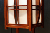 朱の木製フレームで華やかな角型行灯(あんどん) DC7782