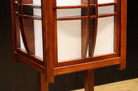 朱の木製フレームで華やかな角型行灯(あんどん) DC7782