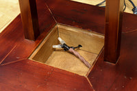 朱の木製フレームで華やかな角型行灯(あんどん) DC7782