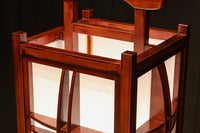 朱の木製フレームで華やかな角型行灯(あんどん) DC7782