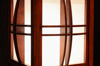 朱の木製フレームで華やかな角型行灯(あんどん) DC7782