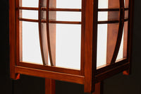 朱の木製フレームで華やかな角型行灯(あんどん) DC7782