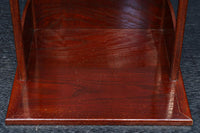 小サイズ!! 杢目の流れが美しく艶やかな朱漆の飾り台 DC7790