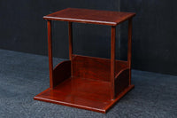 小サイズ!! 杢目の流れが美しく艶やかな朱漆の飾り台 DC7790