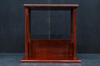 小サイズ!! 杢目の流れが美しく艶やかな朱漆の飾り台 DC7790