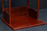 小サイズ!! 杢目の流れが美しく艶やかな朱漆の飾り台 DC7790