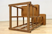 やぐら組みが見事な木地色の庄内踏み台 DC7852