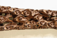 二人の天女が穏やかに空を舞う姿を描く彫刻飾り DC7905