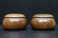 優美な杢目で温かみのある碁笥 DC7918 在庫2個