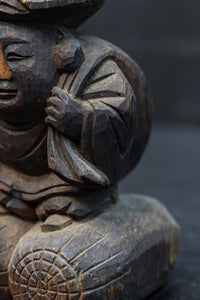 温かみ溢れる木彫りの小さな大黒様 DC7922abc 在庫(a:1 b:1 c:0)個