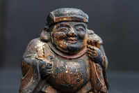 温かみ溢れる木彫りの小さな大黒様 DC7922abc 在庫(a:1 b:1 c:0)個