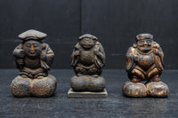 温かみ溢れる木彫りの小さな大黒様 DC7922abc 在庫(a:1 b:1 c:0)個