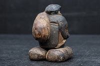 温かみ溢れる木彫りの小さな大黒様 DC7922abc 在庫(a:1 b:1 c:0)個