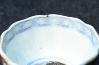 菊の花や家屋の絵柄が映える古伊万里の向付 DC7937 在庫5個