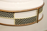 市松模様のセル装飾がレトロモダンに飾る電笠 DC7954