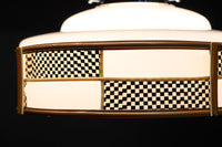 市松模様のセル装飾がレトロモダンに飾る電笠 DC7954