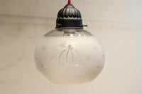 星の切子模様が可愛らしい稀少な電笠 DC7958