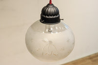 星の切子模様が可愛らしい稀少な電笠 DC7958