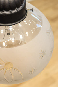 星の切子模様が可愛らしい稀少な電笠 DC7958