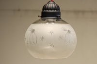 星の切子模様が可愛らしい稀少な電笠 DC7958