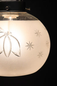 星の切子模様が可愛らしい稀少な電笠 DC7958