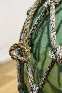 大サイズ!! 縄で包まれた淡いグリーン色の浮き玉 DC7966